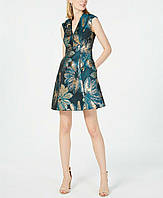 Вечернее платье Vince Camuto трапециевидной формы с v-образным вырезом без рукавов, зеленое,100% оригинал,USA.