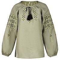 M-Tac вишиванка жіноча 100% льон олива