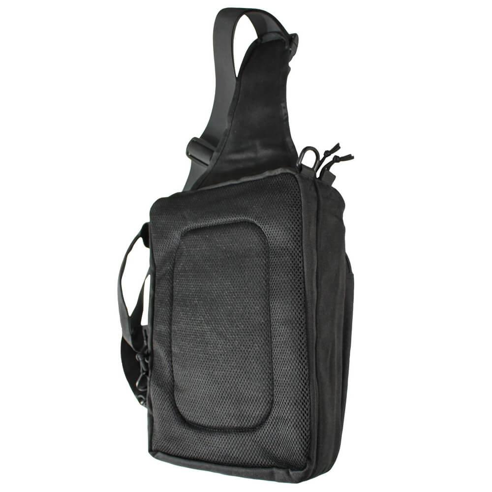 Сумка рюкзак через плече для ноутбука TrueGuard з MOLLE чорна