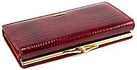 Бордовый лаковый женский кошелек с наружной монетницей Marco Coverna Красный