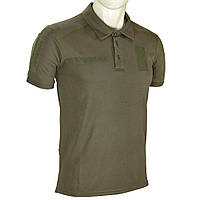 Мілітарка™ футболка поло CoolPass з велкро ЗСУ National Guard олива