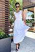 Довге літнє біле бавовняне плаття, фото 9