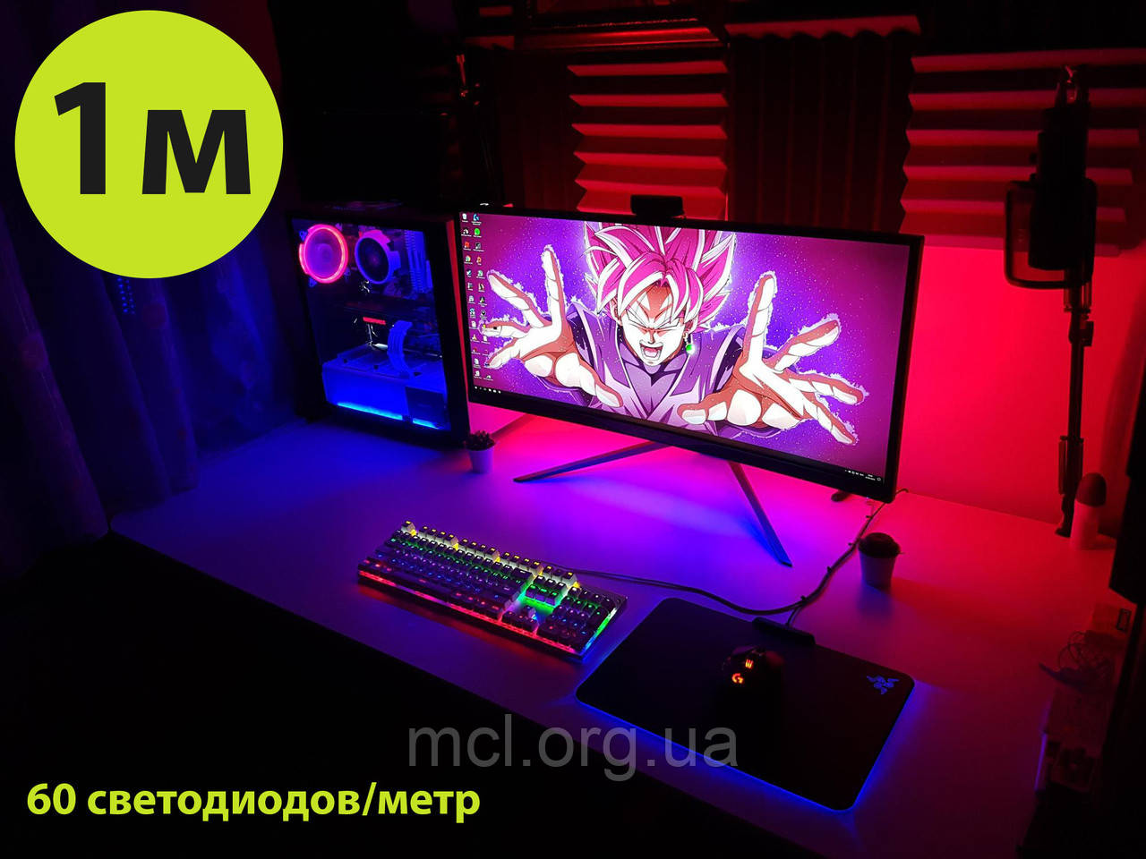 1 метр Адаптивна підсвічування Ambilight на 60 діодів/метр для Android-TV і ПК