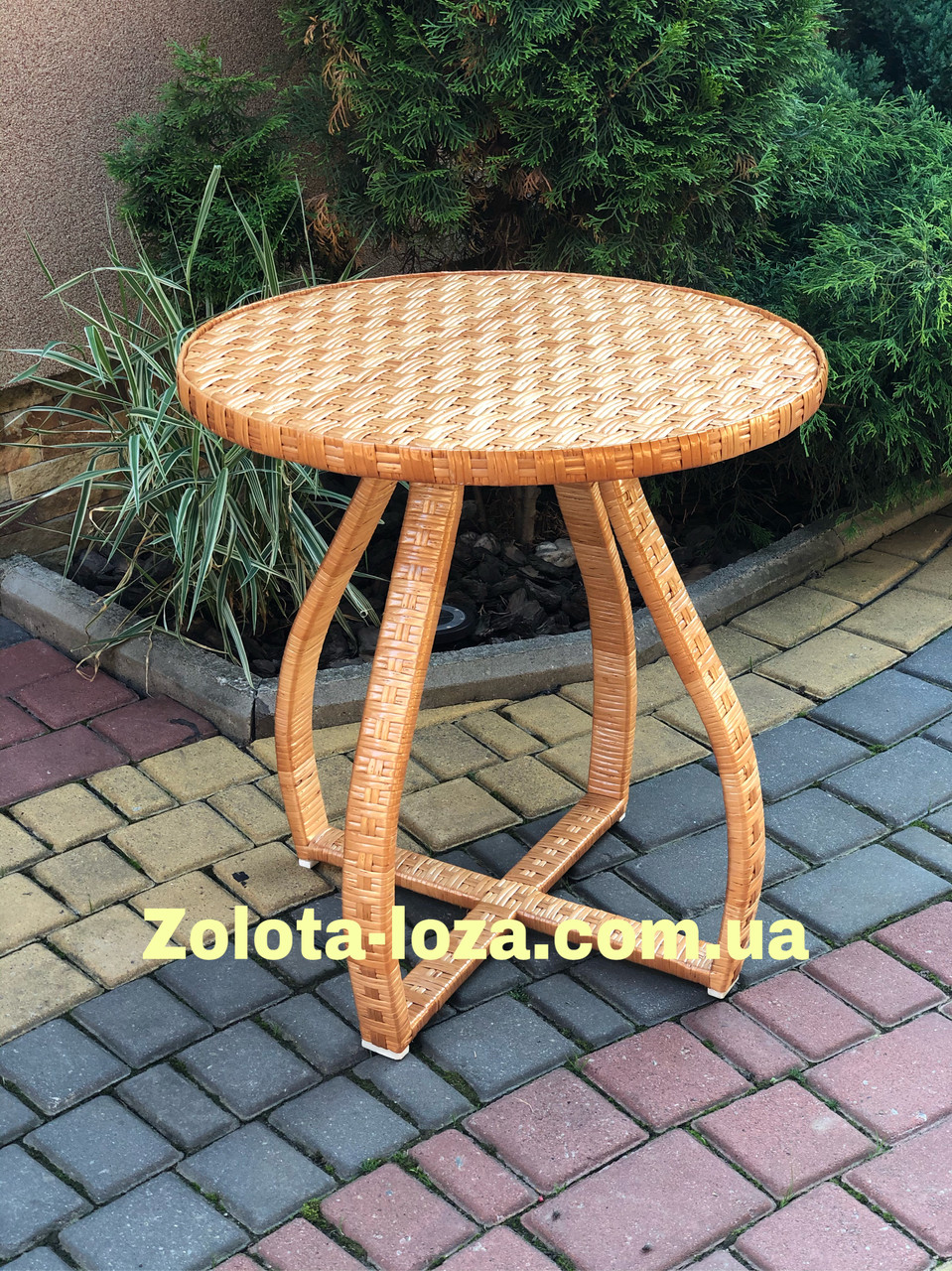 Столик журнальний з лози. Арт:568
