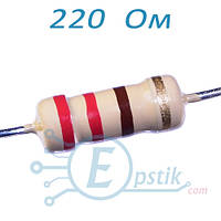 Резистор 220 Ом ±5% CFR 1Вт выводной