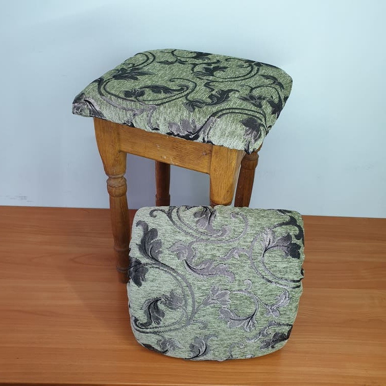 Чохол з паралоном на табурет-стілець для будинку - Лист на зеленому