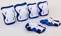 Защита детская наколенники, налокотники, перчатки Record SK-6328B (р. S-3-7лет, синий-белый)