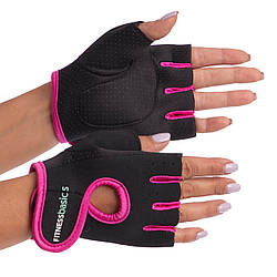 Рукавички для фітнеca FITNESS BASICS BC-893 S колір рожевий