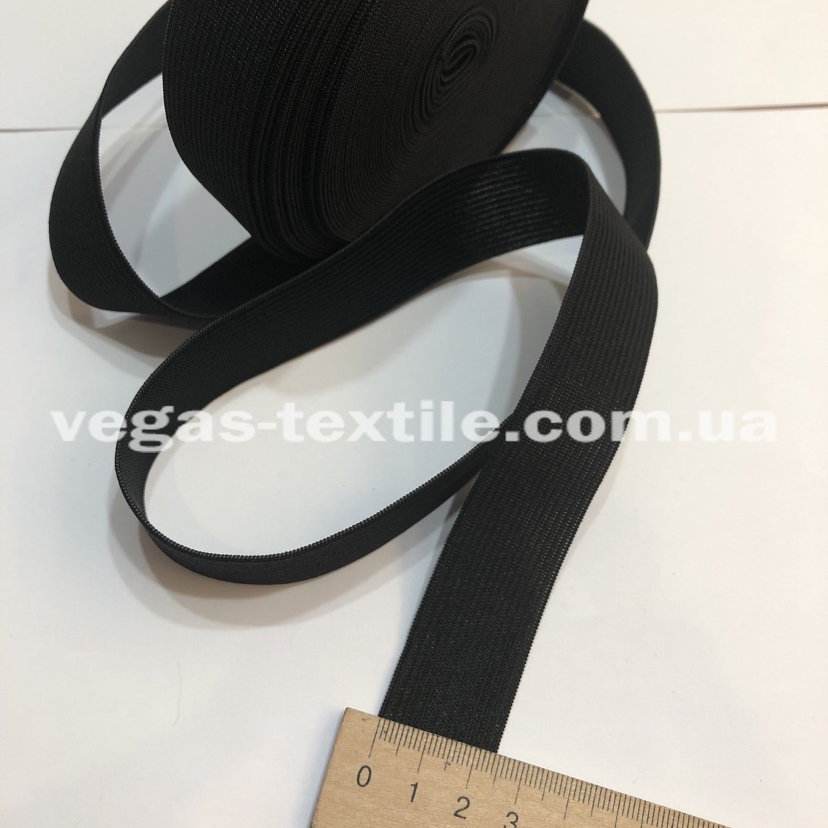 Гумка швейна чорна 2.5 см, фото 1
