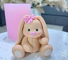 Силіконовий молд Ведмедик з бантиком дівчинка