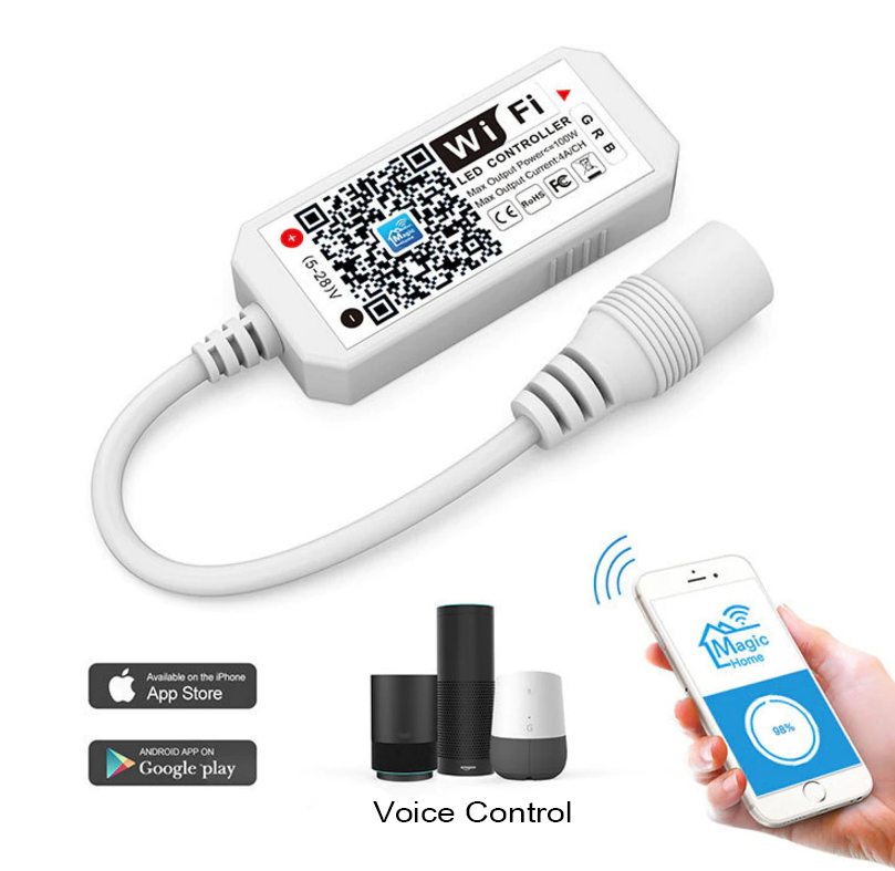 RGB Wi-Fi контролер LEDTech 12-24 V 100 W music, для багатобарвної світлодіодної стрічки
