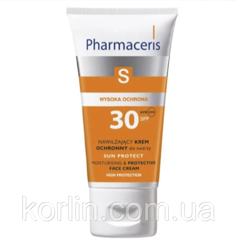 Pharmaceris S Sun Protect Сонцезахисний Зволожувальний Крем Для Обличчя SPF30 50 мл Польща Доставка з ЄС