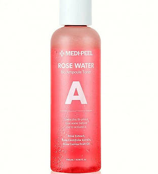 Ампульний тонер з екстрактом троянди Medi Peel Rose Water Bio Ampoule Toner 500 мл