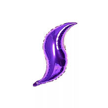 Фольгований повітряна куля завиток пурпурний для створення повітряного композиції хвіст русалки 55*33 см