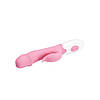 Вібратор кролик зі стимулятором клітора і масажем точки G Vibrator Peter рожевого кольору, фото 6