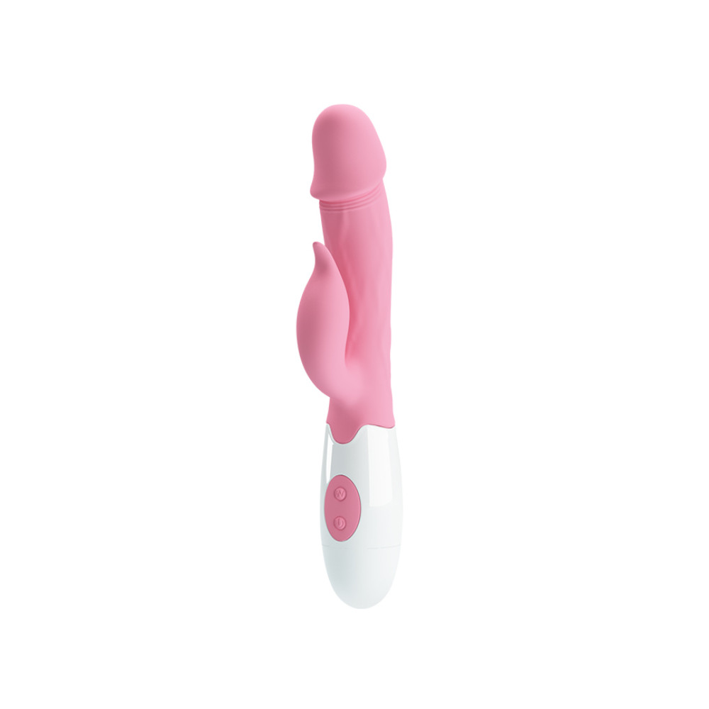 Вібратор кролик зі стимулятором клітора і масажем точки G Vibrator Peter рожевого кольору