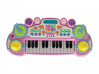 Развивающий игрушечный синтезатор для детей Bambi CY-6032B(Pink), 24 клавиши