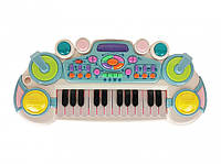 Развивающий игрушечный синтезатор для детей Bambi CY-6032B(Blue), 24 клавиши