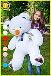 Самий величезний Плюшевий ведмедик 120см в подарунок для дівчини М'яка Іграшка Великий плюшевий ведмідь білий, фото 4