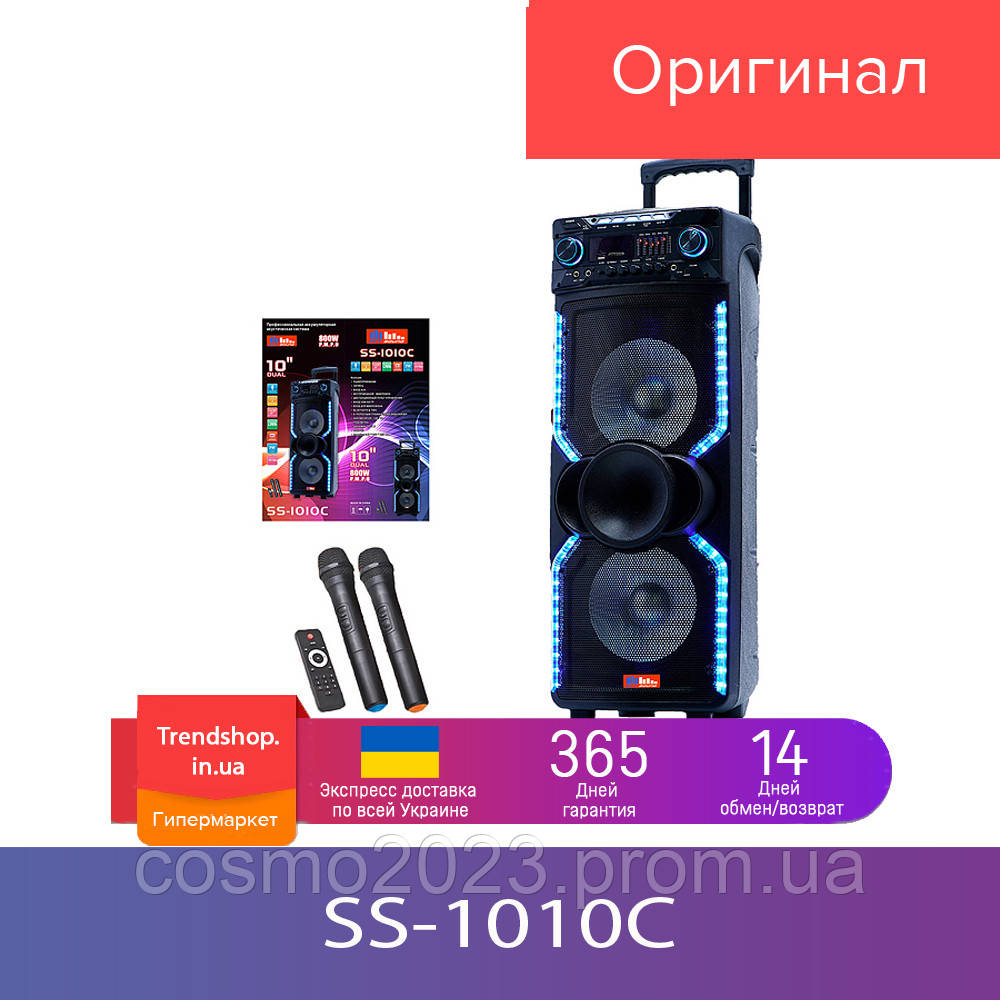 100 W Акустична портативна колонка з мікрофоном SS-1010C аудіосистема, портативна акустика
