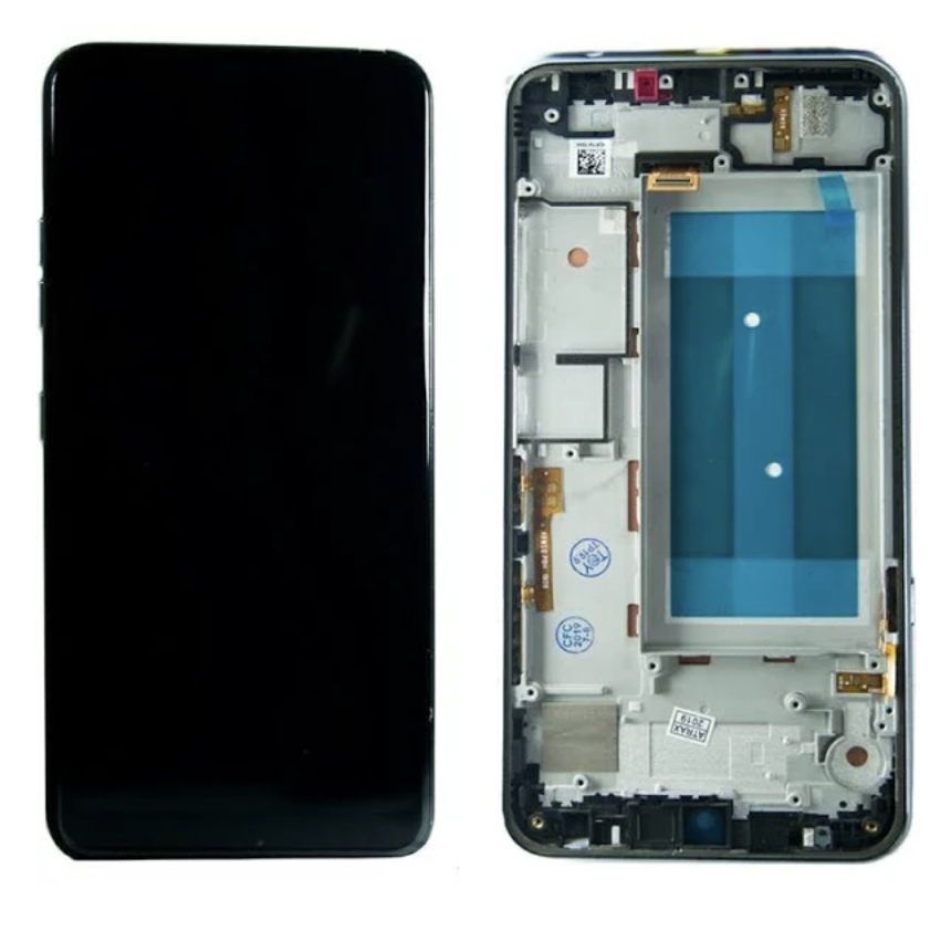 Дисплей (екран) для LG K50/Q60/K12 Max/K12 Prime + тачскрін, чорний, з передньою панеллю, оригінал (Китай)