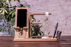 Чоловічий органайзер для годин iWatch з дерева | підставка для наручних годинників