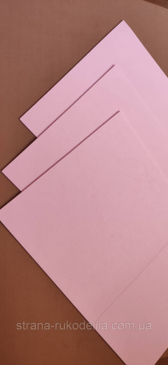Фоамиран EVA , размер 20*30 см , толщина 2 мм , цвет розовый - фото 2 - id-p986587371