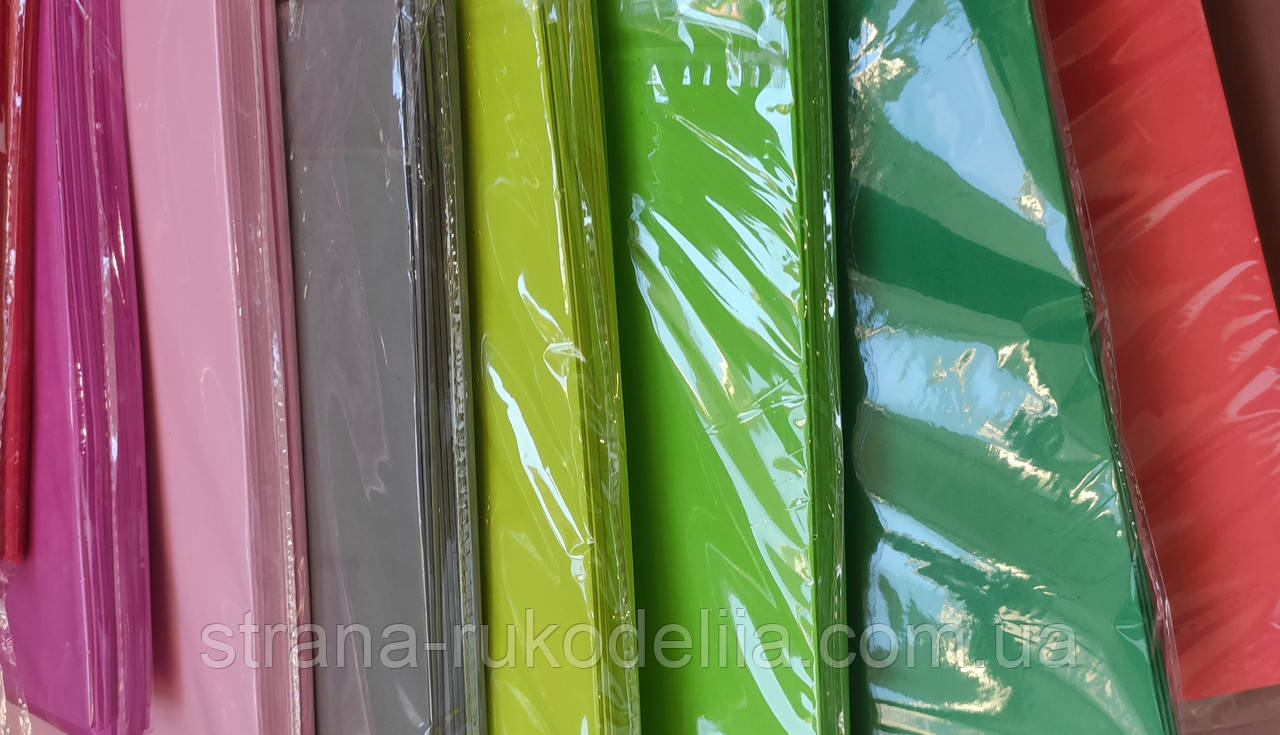 Фоамиран EVA, размер 20*30 см , толщина 2 мм , цвет светло- зелёный - фото 5 - id-p1083771223