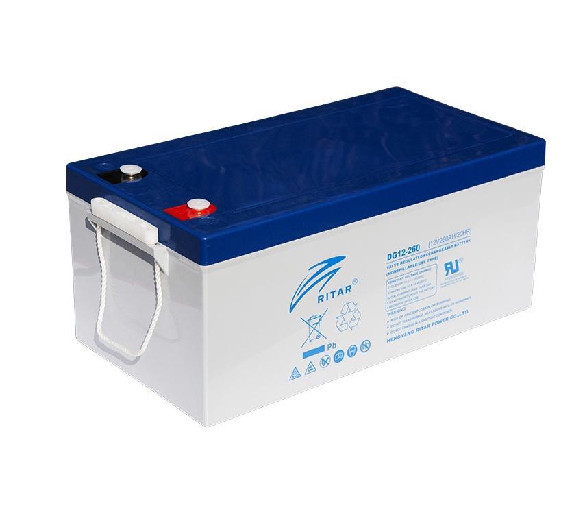 Аккумуляторная батарея GEL RITAR DG12-260, Gray Case, 12V 260.0Ah