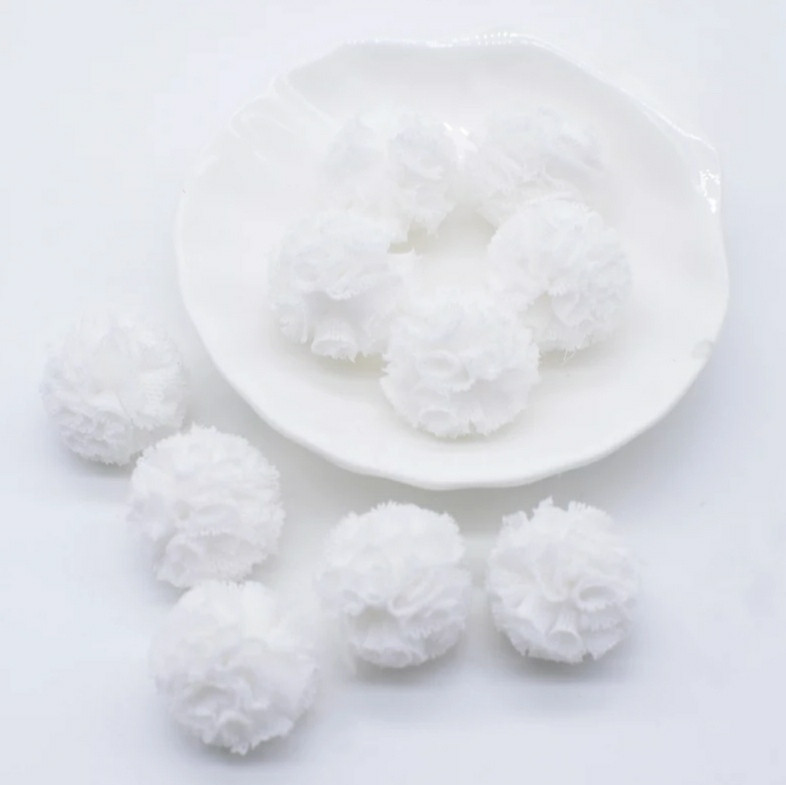 Помпон з фатіну 2 см білий, фото 1