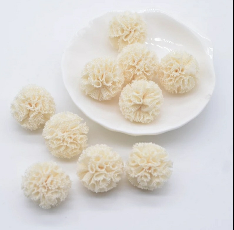 Помпон з фатіну 2.5 см бежевий, фото 1