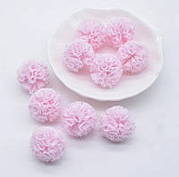 Помпон з фатіну 2,5 см світло-рожевий