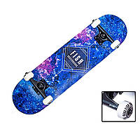 СкейтБорд деревянный от Fish Skateboard "Blue Rhombus" до 90 кг