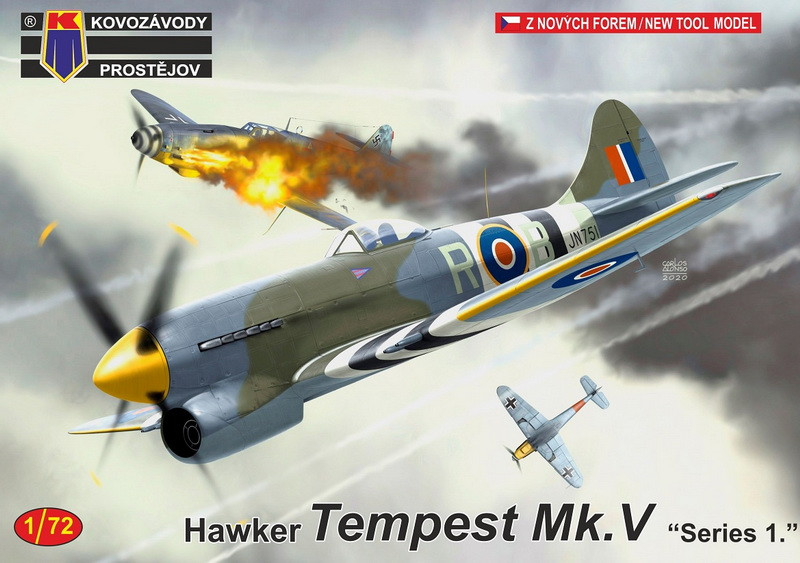 Пластикова модель 1/72 Kovozavody Prostejov 0221 британський винищувач Tempest Mk.V „Series 1.“