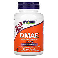 DMAE (диметиламіноетанол) 250мг, Now Foods, 100 вегетаріанських капсул
