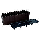 Вазон балконний Парканчик з вставкою 49х16.5 см 5.5 л темно-коричневий Алеана, фото 2