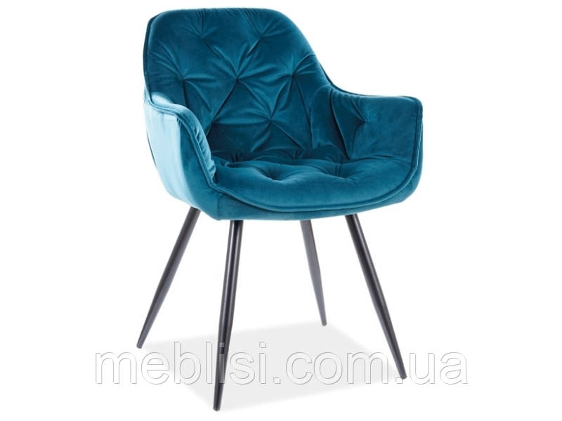 Бірюзове оксамитове крісло CHERRY VELVET BL. 85 (Signal)