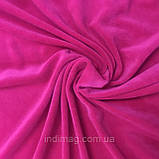 Бавовняний Велюр малина, фото 2