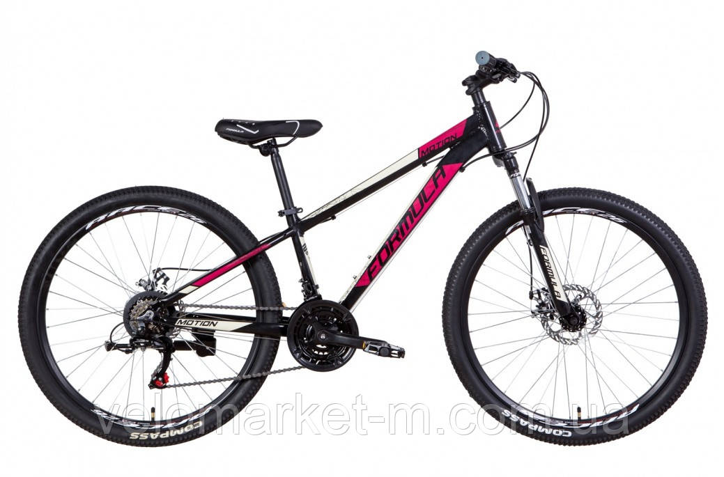 Велосипед 26" Formula MOTION 13" 2021 чорно-фіолетовий з бежевим