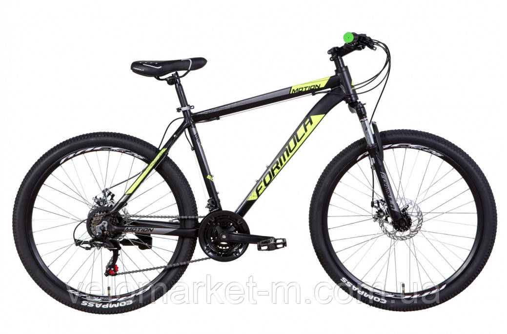 Велосипед 26" Formula MOTION 13" 2021 чорно-зелений із сірим