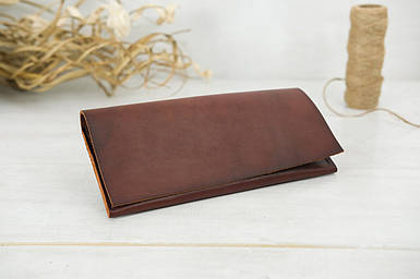 Жіночий гаманець Молодіжний з натуральної шкіри колір Вишня