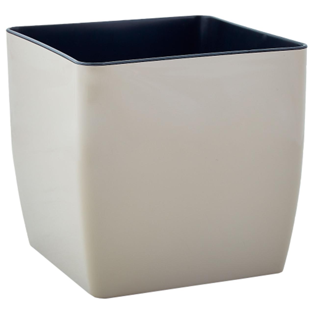 Вазон Квадро подвійний низький 22х21 см 8 л какао Алеана, фото 1