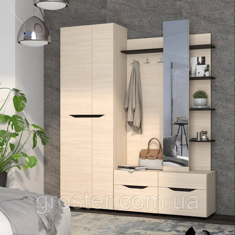 Модульна передпокій Аякс. Шафа та вішалка для одягу, фото 1