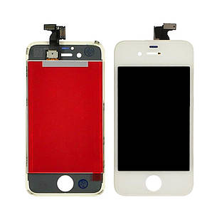 Дисплей (LCD екран) для Apple iPhone 4 з білим тачскрином HC, фото 2