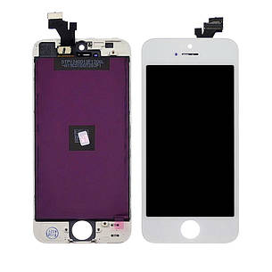 Дисплей (LCD екран) для Apple iPhone 5 з білим тачскрином HC, фото 2