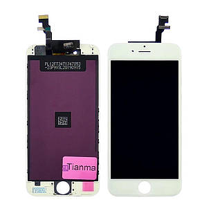 Дисплей (lcd екран) для Apple iPhone 6 з білим тачскріном Tianma, фото 2