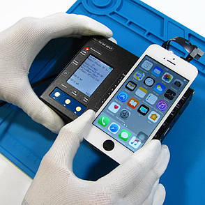 Дисплей (LCD екран) для Apple iPhone SE з білим тачскрином HC, фото 2