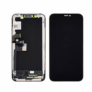 Дисплей (LCD екран) для Apple iPhone X з чорним тачскрином GX-AMOLED, фото 2