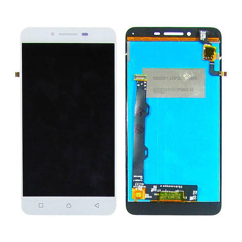 Дисплей (lcd екран) для Lenovo A6020a46/Vibe K5 Plus з білим тачскрином, фото 2
