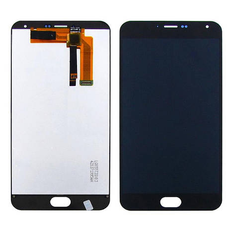 Дисплей (LCD екран) для Meizu M2 Note з чорним тачскрином, фото 2